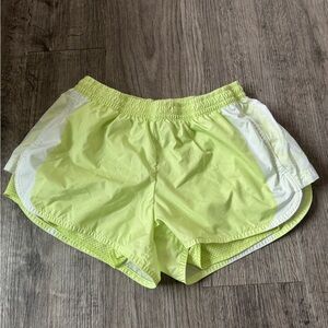 Adidas by Stella McCartney Lime and White Athletic Shorts
